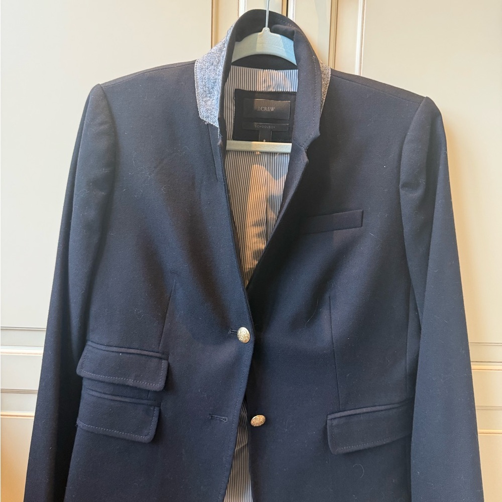 J. Crew Midnight Blazer with Gold Accents